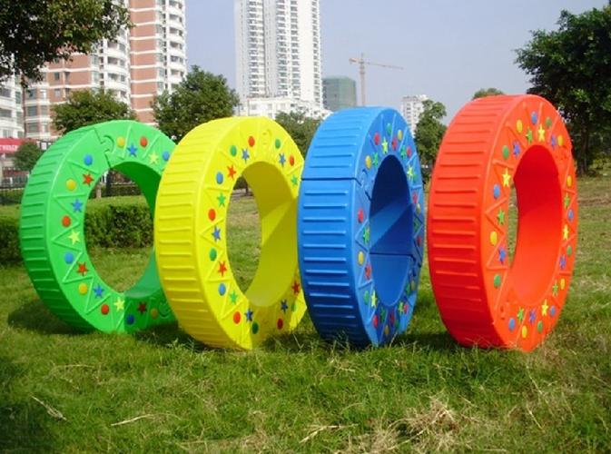 促銷幼兒園兒童塑料彩色大滾圈幼兒感統訓練器材獨木橋平衡木